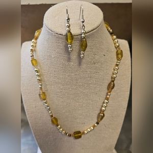 Gold & Green Necklace